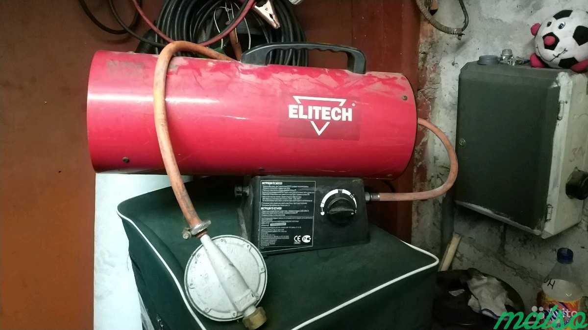 Газовая тепловая пушка Elitech + баллон с газом в Москве. Фото 2