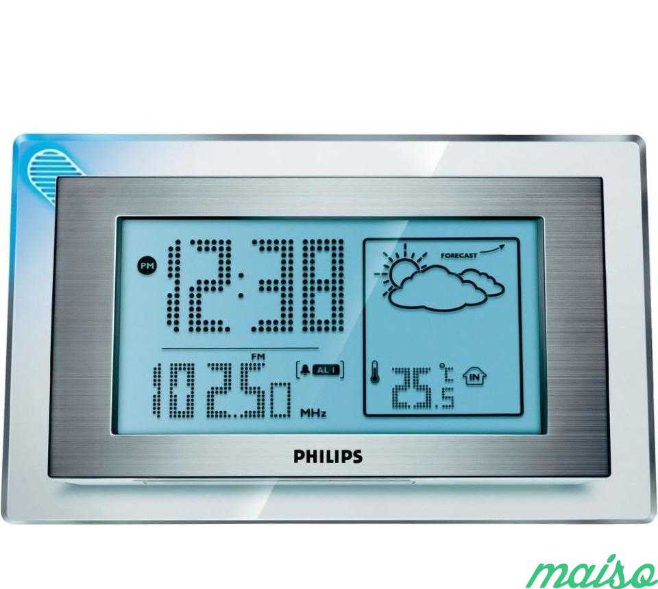 Радиочасы с будильником и прогнозом погоды Philips в Москве. Фото 1