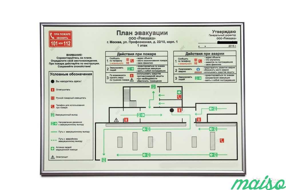 Оборудование для печати планов эвакуации