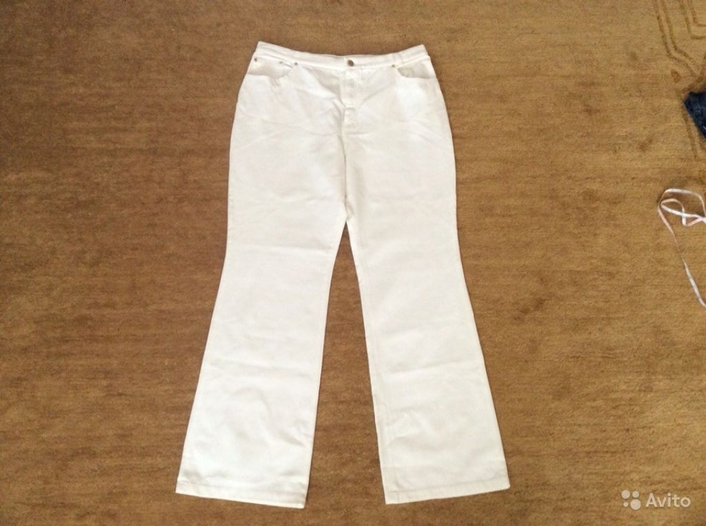 Белые брюки джинсы Lucia р. 50 / 52 в Москве. Фото 1