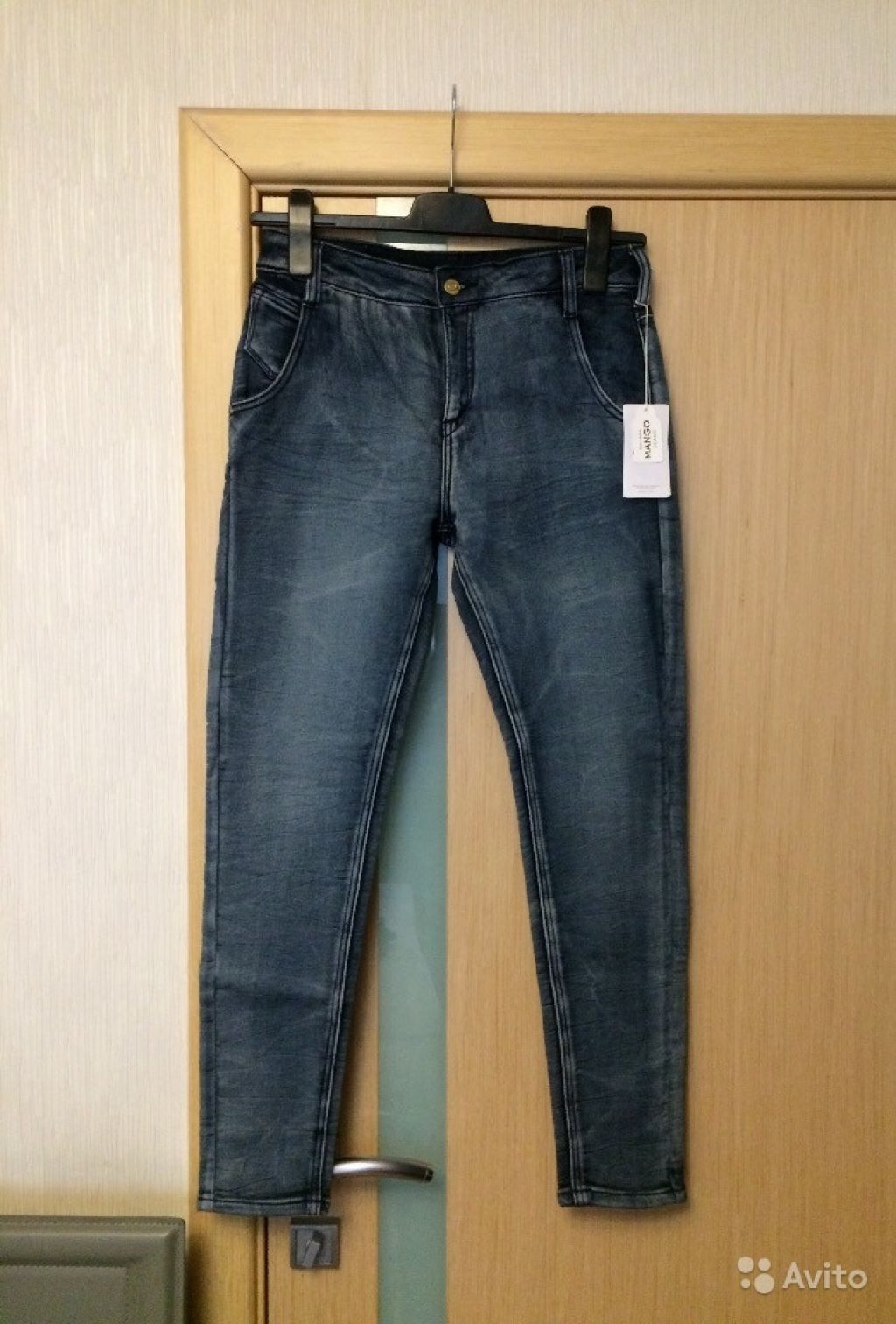 Новые тёплые джинсы Mango 44-46 размер в Москве. Фото 1