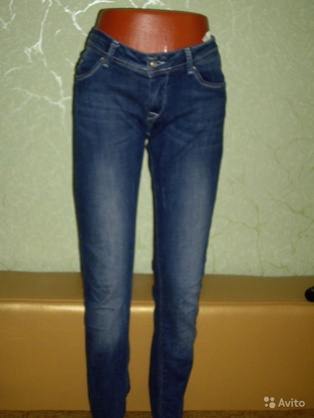 Голубые прямые джинсы в Москве. Фото 1