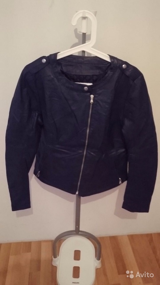 Кожаная новую синию куртку продам 50-52 Италия в Москве. Фото 1