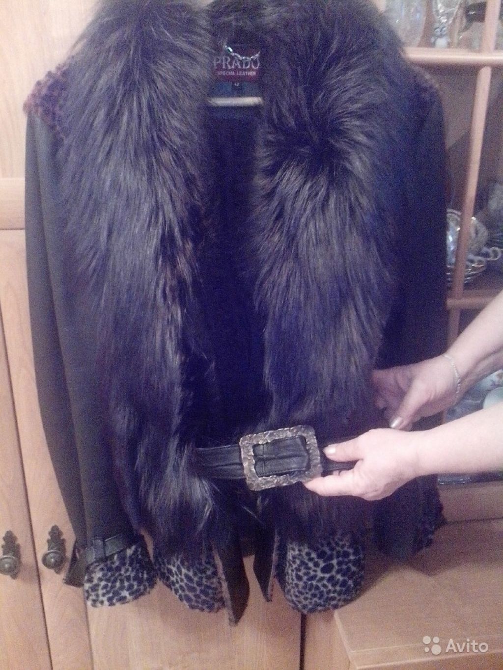 Куртка-дублёнка натуральн. кожа, мех Чернобурка в Москве. Фото 1