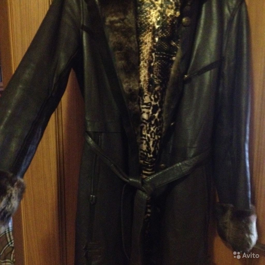 Кожаное пальто, утеплённое в Москве. Фото 1