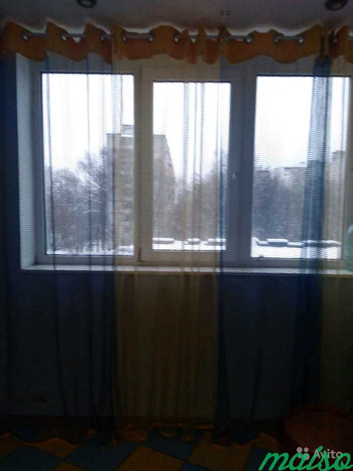 Штора-тюль-сетка (сетчатая) синяя желтая в Москве. Фото 1
