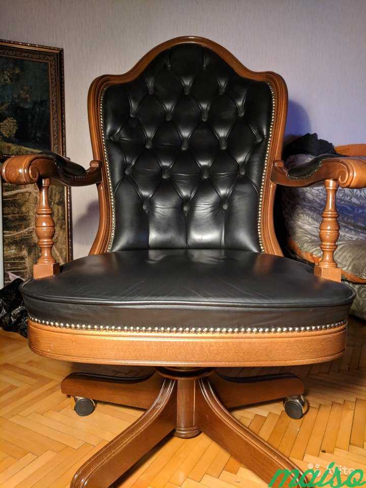 Кожаное кресло руководителя Италия в Москве. Фото 7