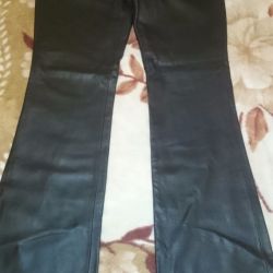 Кожаные джинсы 48-52 размер