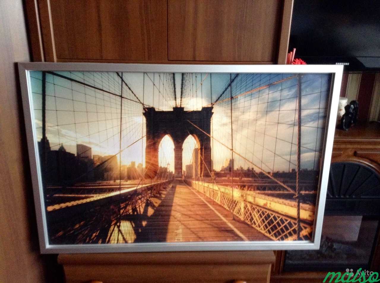 Картина Бруклинский мост на закате в Москве. Фото 1