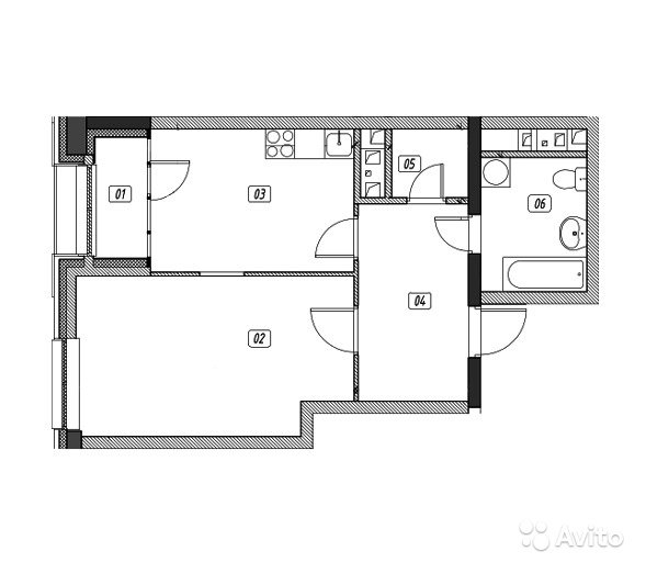 1-к квартира, 48.9 м², 30/31 эт. в Москве. Фото 1