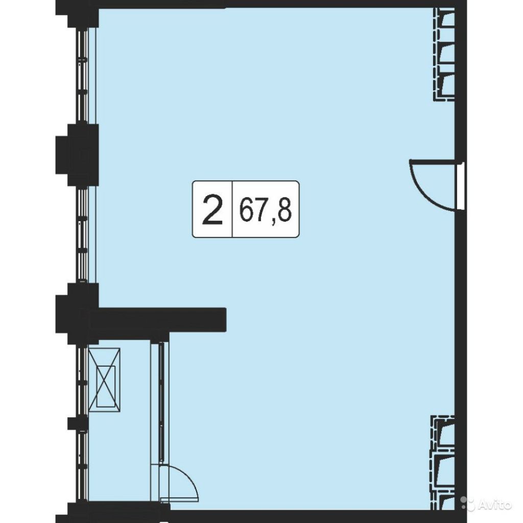 2-к квартира, 68 м², 38/45 эт. в Москве. Фото 1