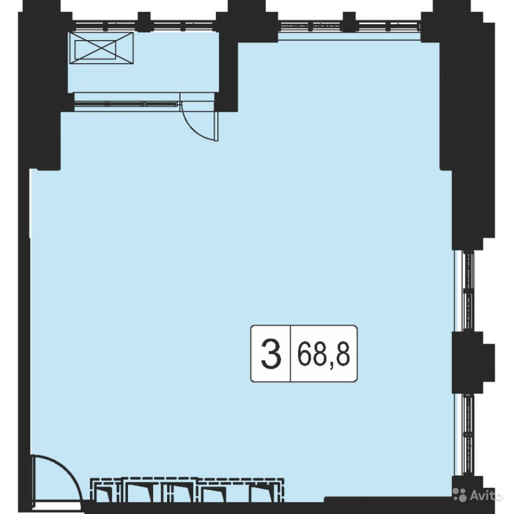 3-к квартира, 70 м², 38/44 эт. в Москве. Фото 1