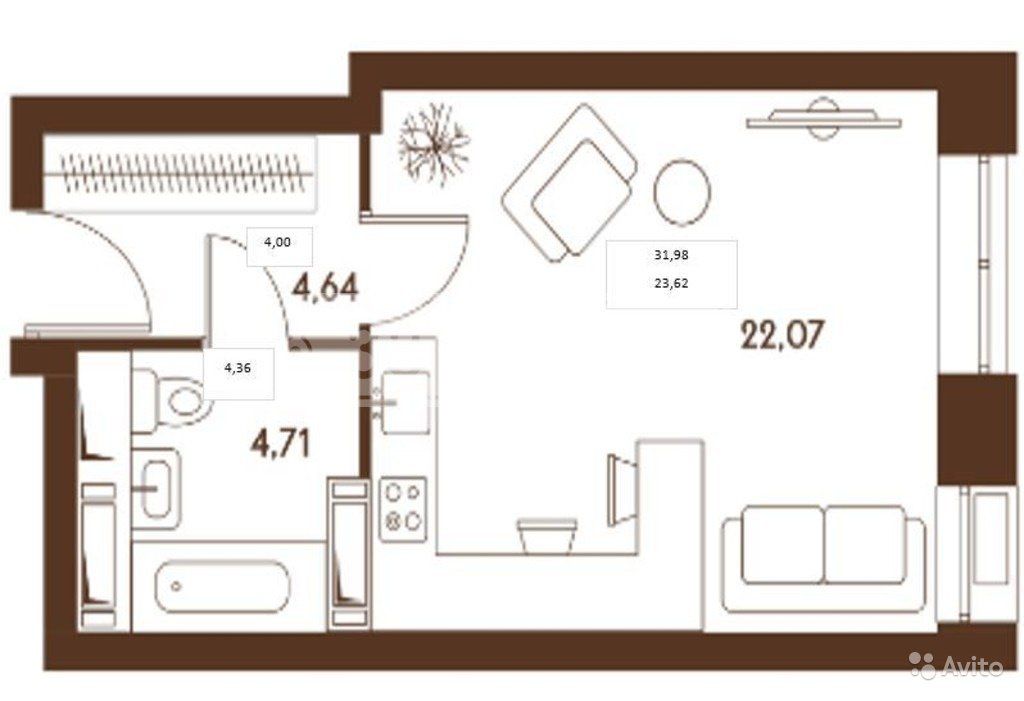 1-к квартира, 32 м², 19/32 эт. в Москве. Фото 1