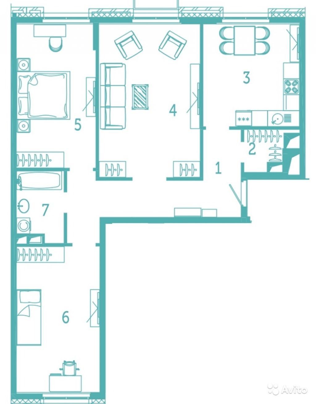 3-к квартира, 79 м², 17/20 эт. в Москве. Фото 1