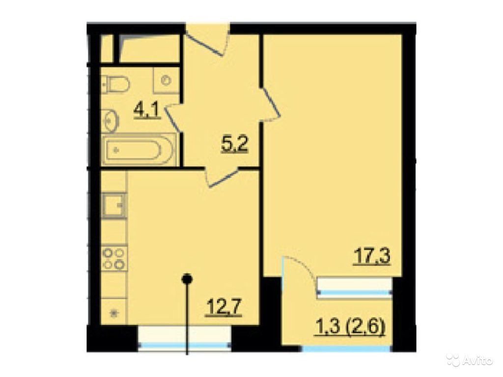 1-к квартира, 40.6 м², 16/23 эт. в Москве. Фото 1