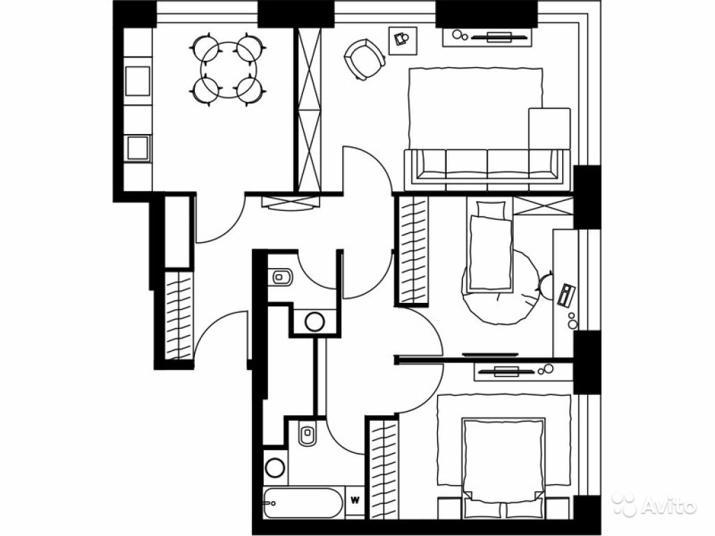 3-к квартира, 79 м², 32/39 эт. в Москве. Фото 1