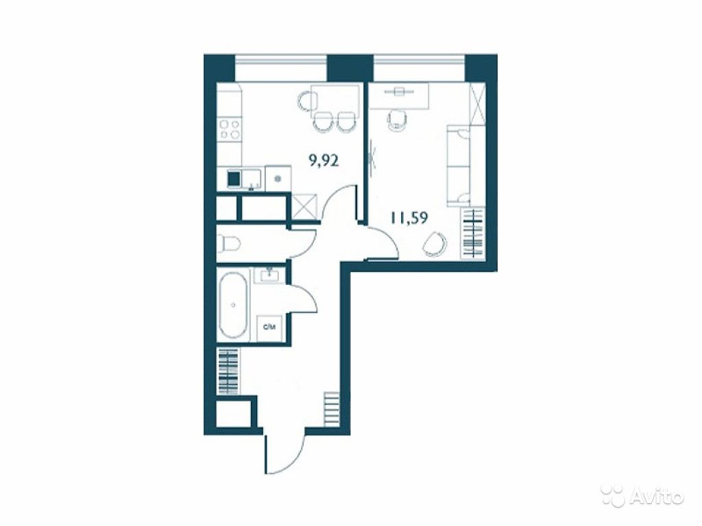 1-к квартира, 35.1 м², 13/29 эт. в Москве. Фото 1