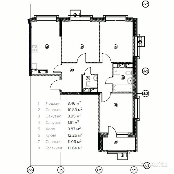 3-к квартира, 64 м², 11/12 эт. в Москве. Фото 1