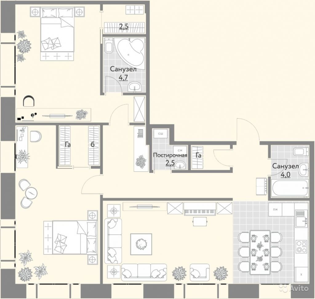 3-к квартира, 117.2 м², 6/8 эт. в Москве. Фото 1