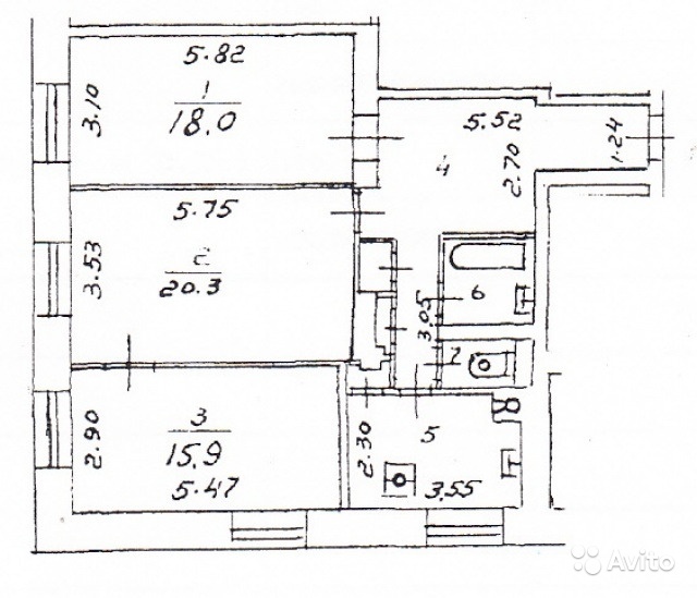 3-к квартира, 82 м², 2/10 эт. в Москве. Фото 1