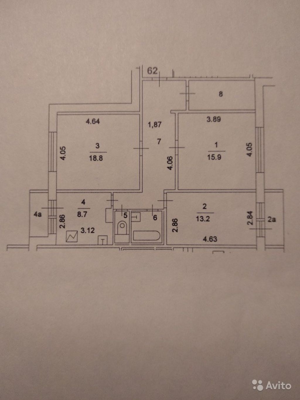 3-к квартира, 80.6 м², 5/6 эт. в Москве. Фото 1