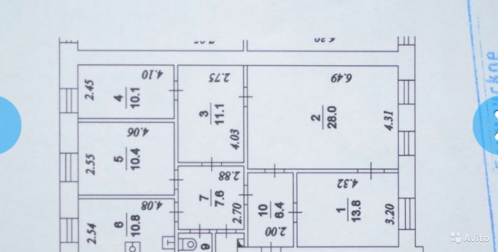 4-к квартира, 103 м², 2/4 эт. в Москве. Фото 1