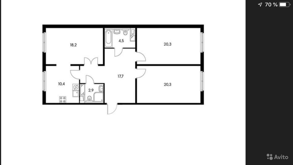 3-к квартира, 96 м², 9/15 эт. в Москве. Фото 1