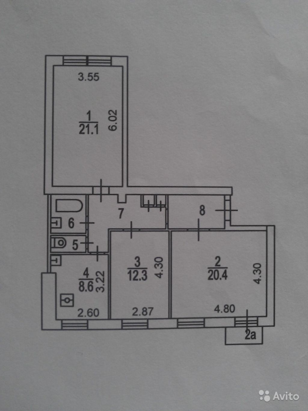 3-к квартира, 80 м², 5/8 эт. в Москве. Фото 1