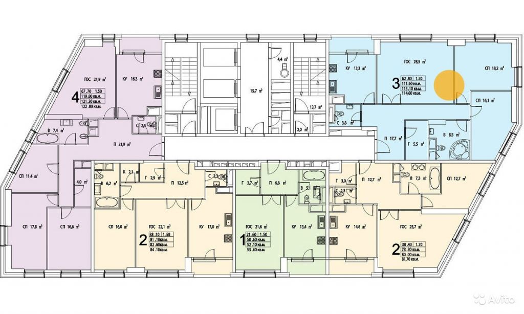 3-к квартира, 112.7 м², 2/28 эт. в Москве. Фото 1