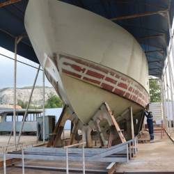 Готовый корпус стальной моторной яхты Popilov-1999