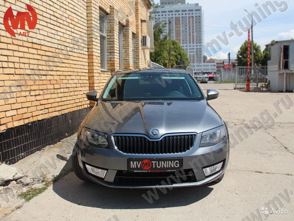 Реснички на передние фары Skoda Octavia 3 А7 прямы в Москве. Фото 1