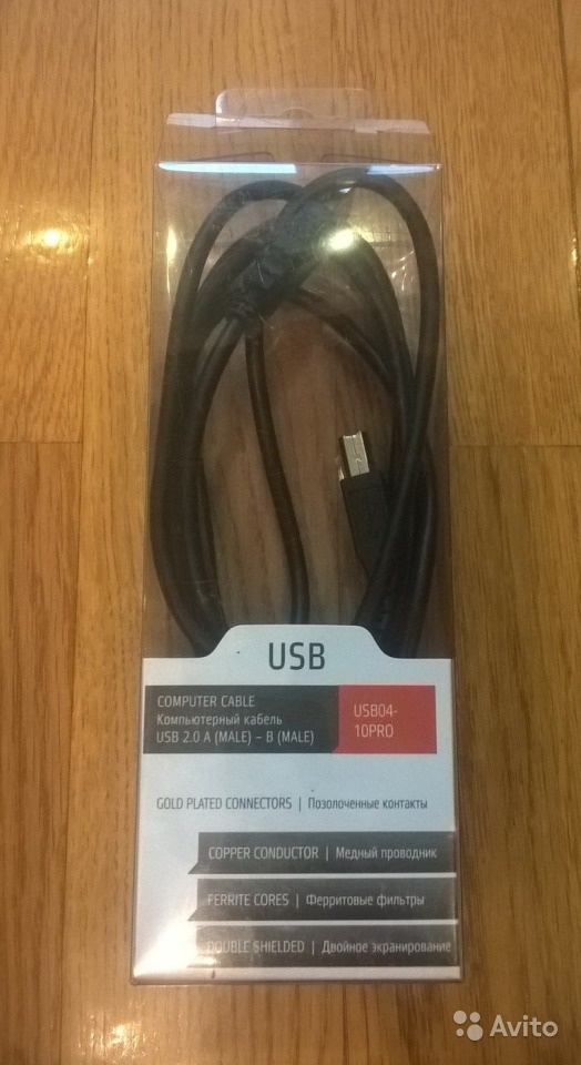 Кабель для принтера USB-AB в Москве. Фото 1