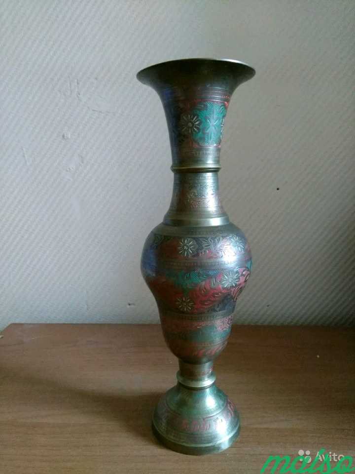Медная декоративная ваза Индия в Москве. Фото 1
