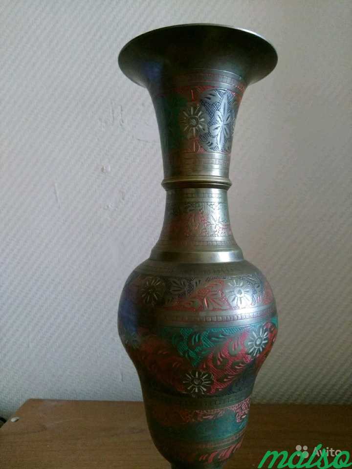 Медная декоративная ваза Индия в Москве. Фото 2