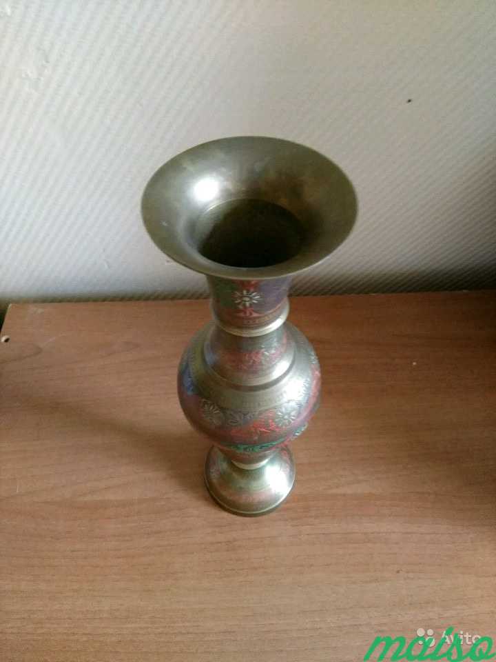 Медная декоративная ваза Индия в Москве. Фото 3