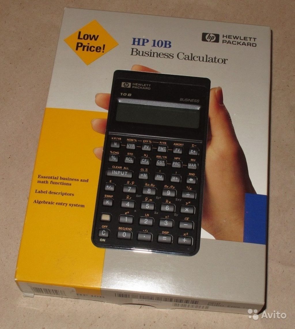 Бизнес калькулятор Hewlett Packard HP 10B, новый в Москве. Фото 1