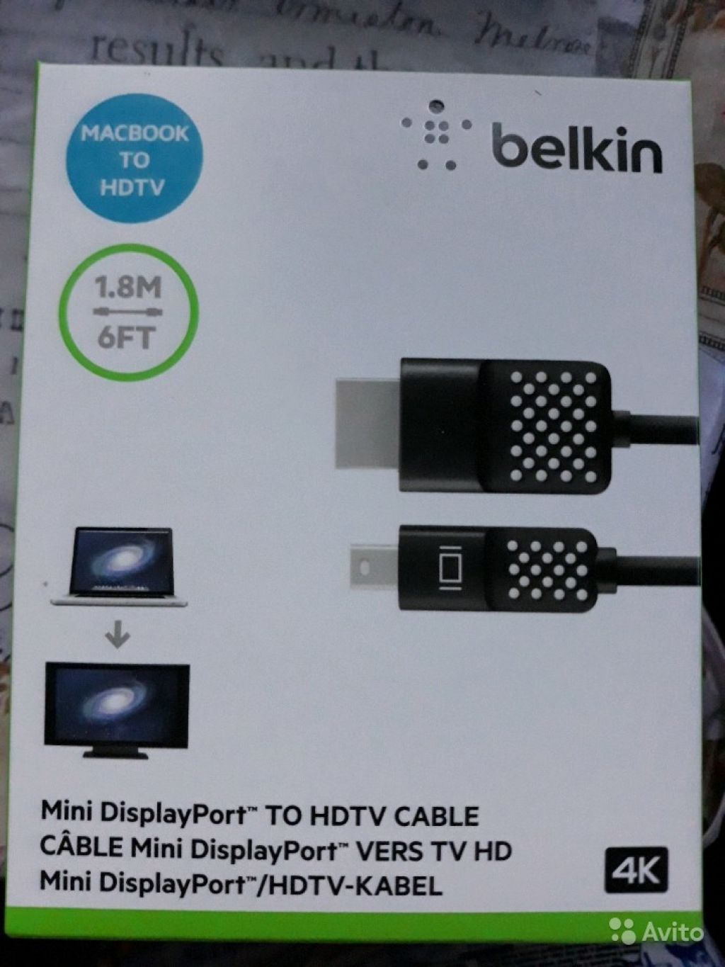 Belkin Mini DisplayPort to hdmi Cable (1.8 m) в Москве. Фото 1