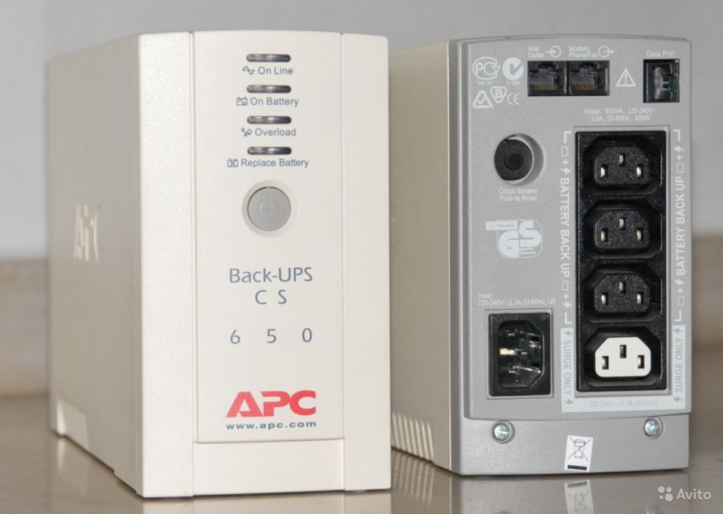 Бесперебойники APC Back-UPS CS 500 и другие модели 