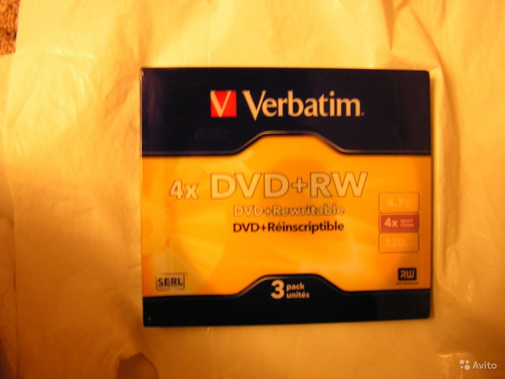 Verbatim диски dvd+ rw 4.7Gb 4x в Москве. Фото 1