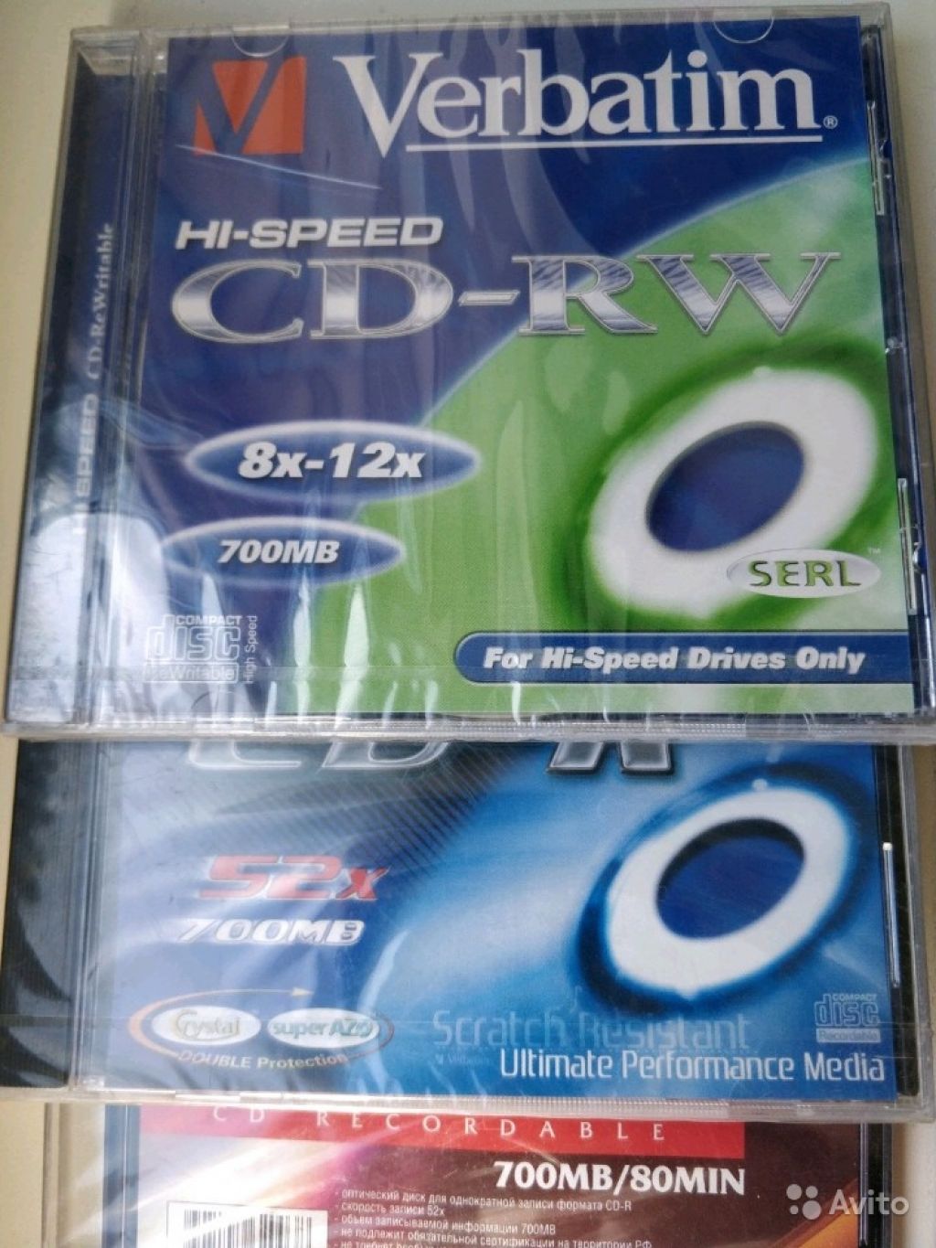 Диски CD RW абсолютно новые в упаковке (700 мб) в Москве. Фото 1