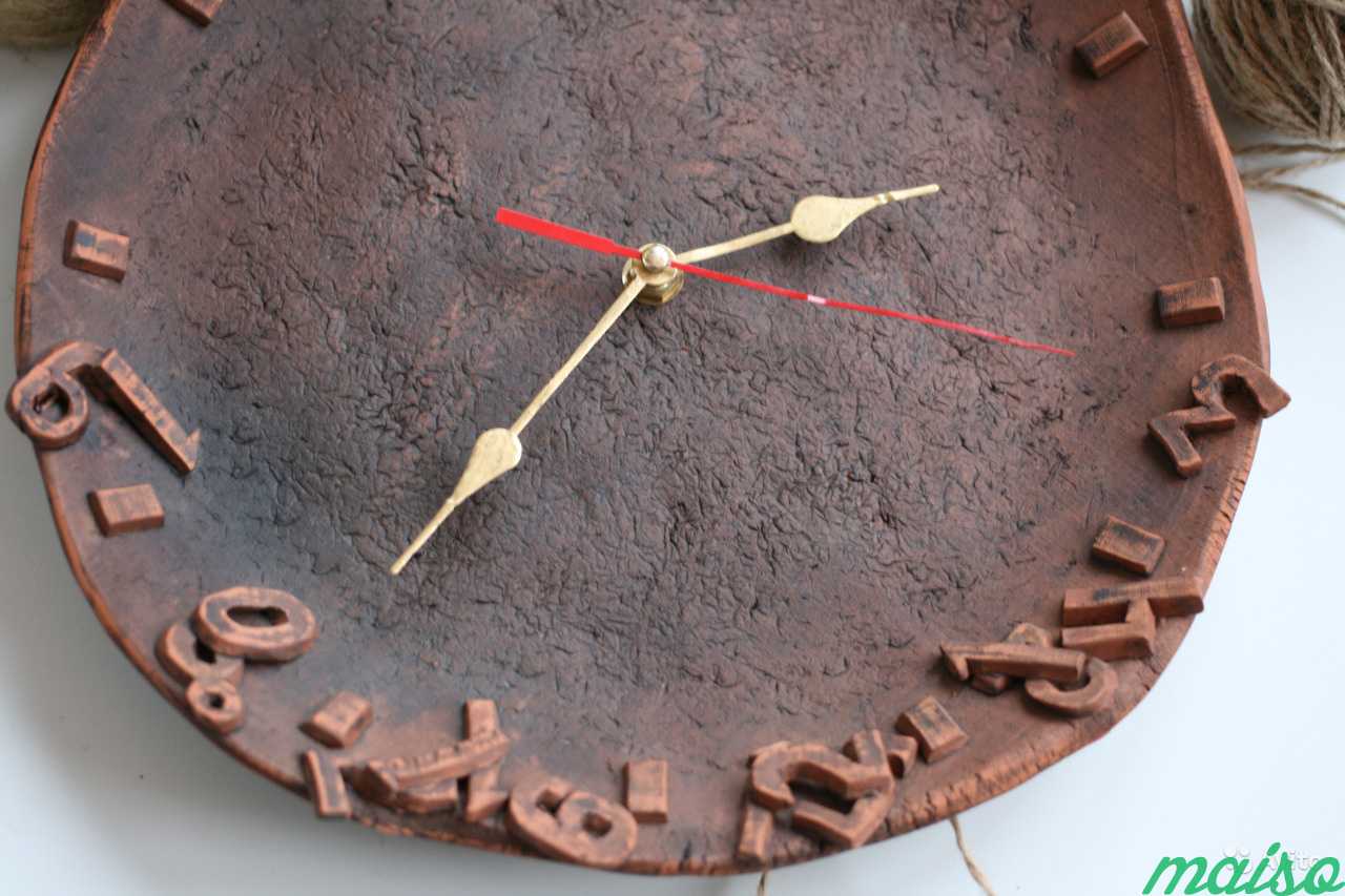 Часы из керамики ручной работы Уставшее время в Москве. Фото 2