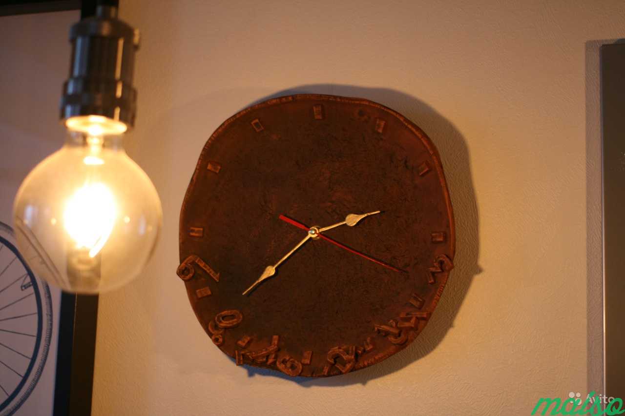 Часы из керамики ручной работы Уставшее время в Москве. Фото 4