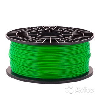 Пластик PLA для 3D принтера зелёный, 1.75 мм, 1 кг в Москве. Фото 1