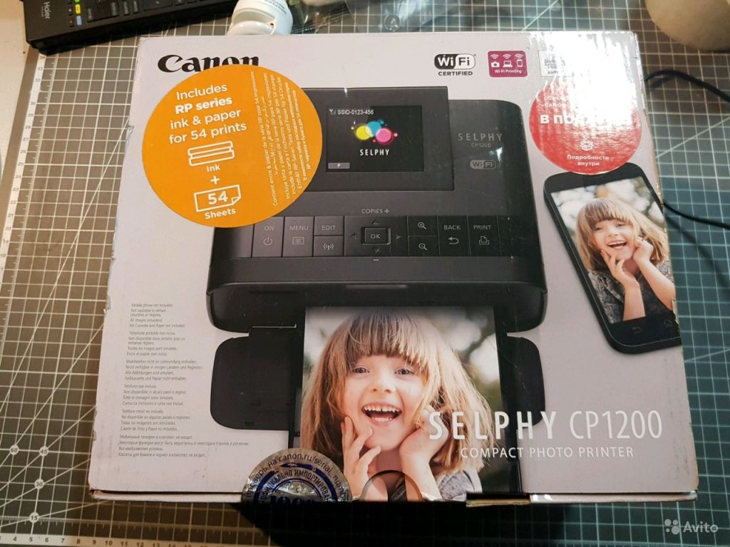 Фотопринтер Canon Selphy CP1200 Black Print Kit в Москве. Фото 1
