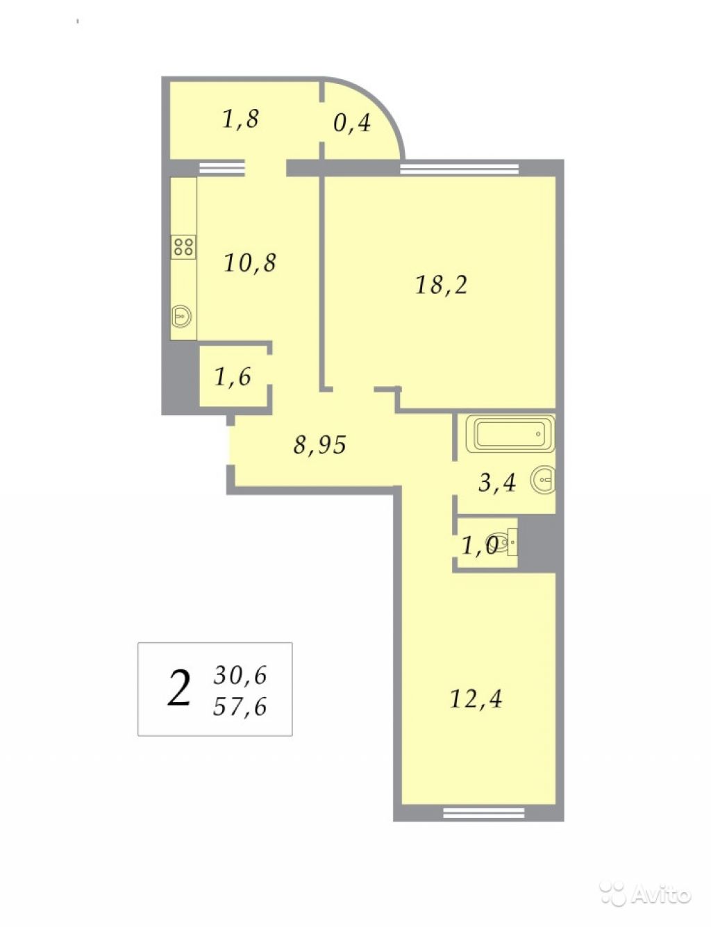 Продам квартиру 2-к квартира 60 м² на 15 этаже 17-этажного панельного дома в Москве. Фото 1