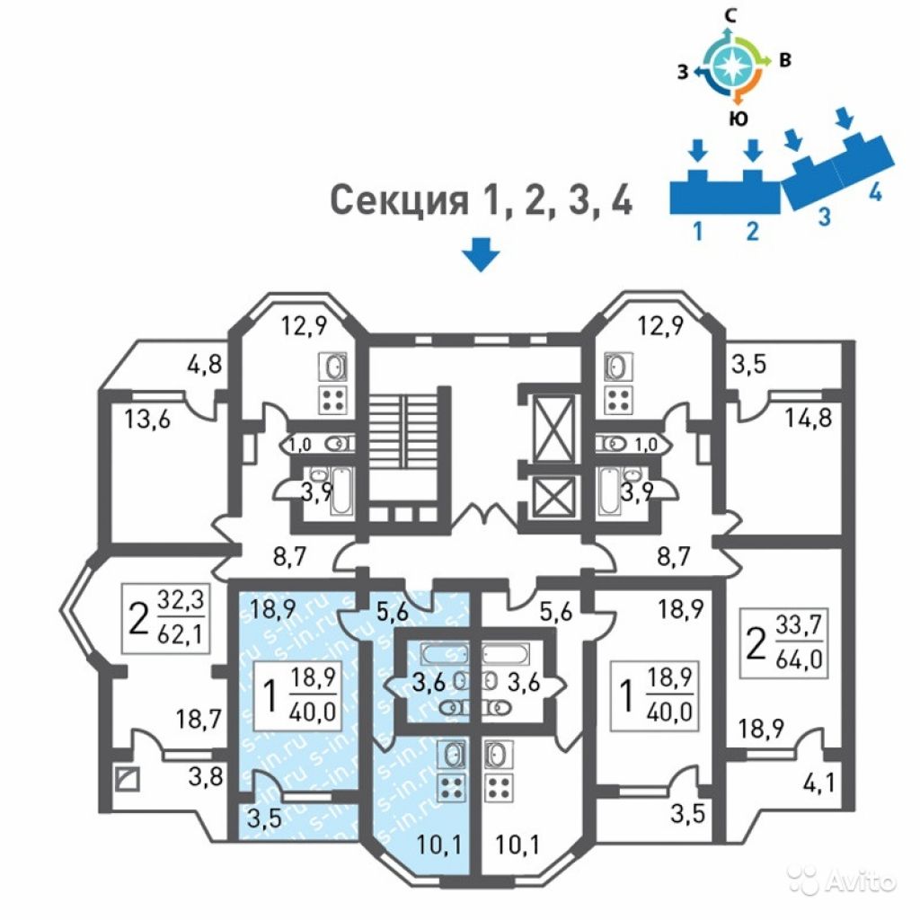 Продам квартиру 1-к квартира 39.8 м² на 11 этаже 17-этажного панельного дома в Москве. Фото 1