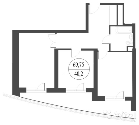 Продам квартиру 2-к квартира 69.8 м² на 6 этаже 28-этажного монолитного дома в Москве. Фото 1