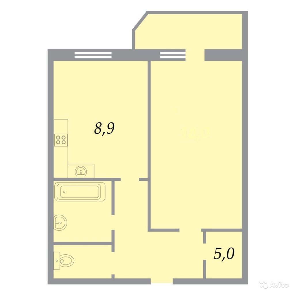 Продам квартиру 1-к квартира 38 м² на 6 этаже 17-этажного панельного дома в Москве. Фото 1