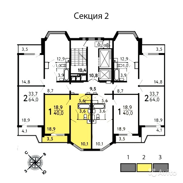 Продам квартиру в новостройке ЖК «Некрасовка» , Корпус 10 (Кв. 13А, Б) 1-к квартира 40 м² на 2 этаже 17-этажного панельного дома , тип участия: ДДУ в Москве. Фото 1