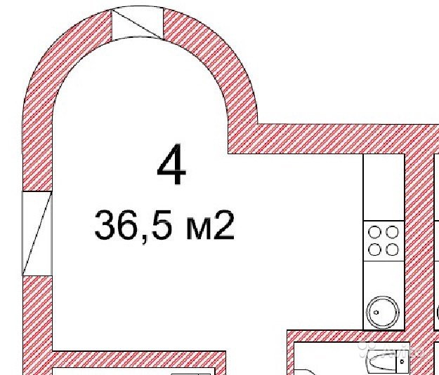 1-к квартира, 37 м², 2/3 эт. в Москве. Фото 1